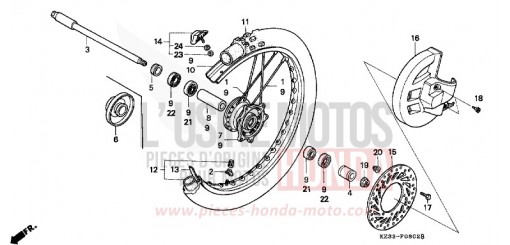 ROUE AVANT CR250RS de 1995